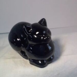 Hallmark Black Glass Cat Figurine